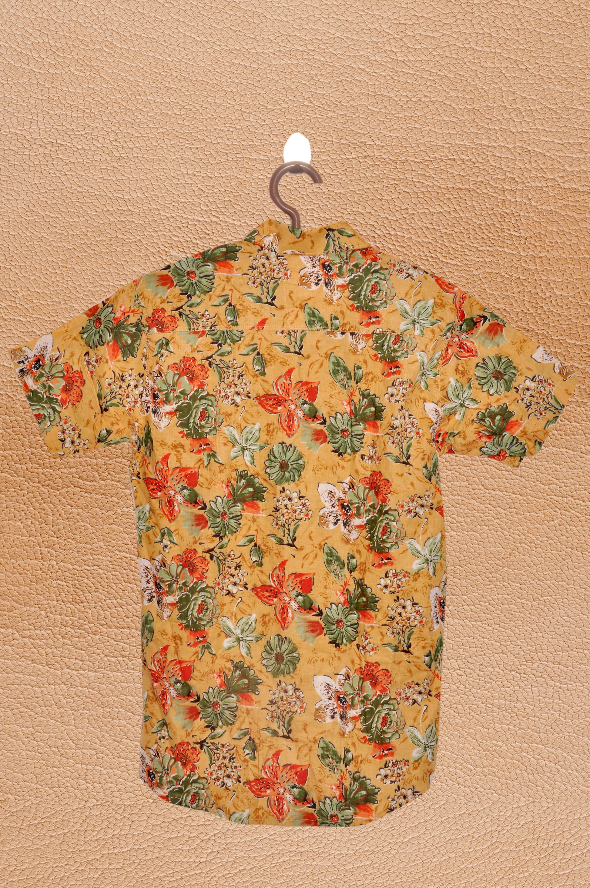 Men’s Shirt Pure Cotton Indian Handprinted Relaxed Summer Cool Comfortable Garden Beach Picnic Urban Man Dad Gifts