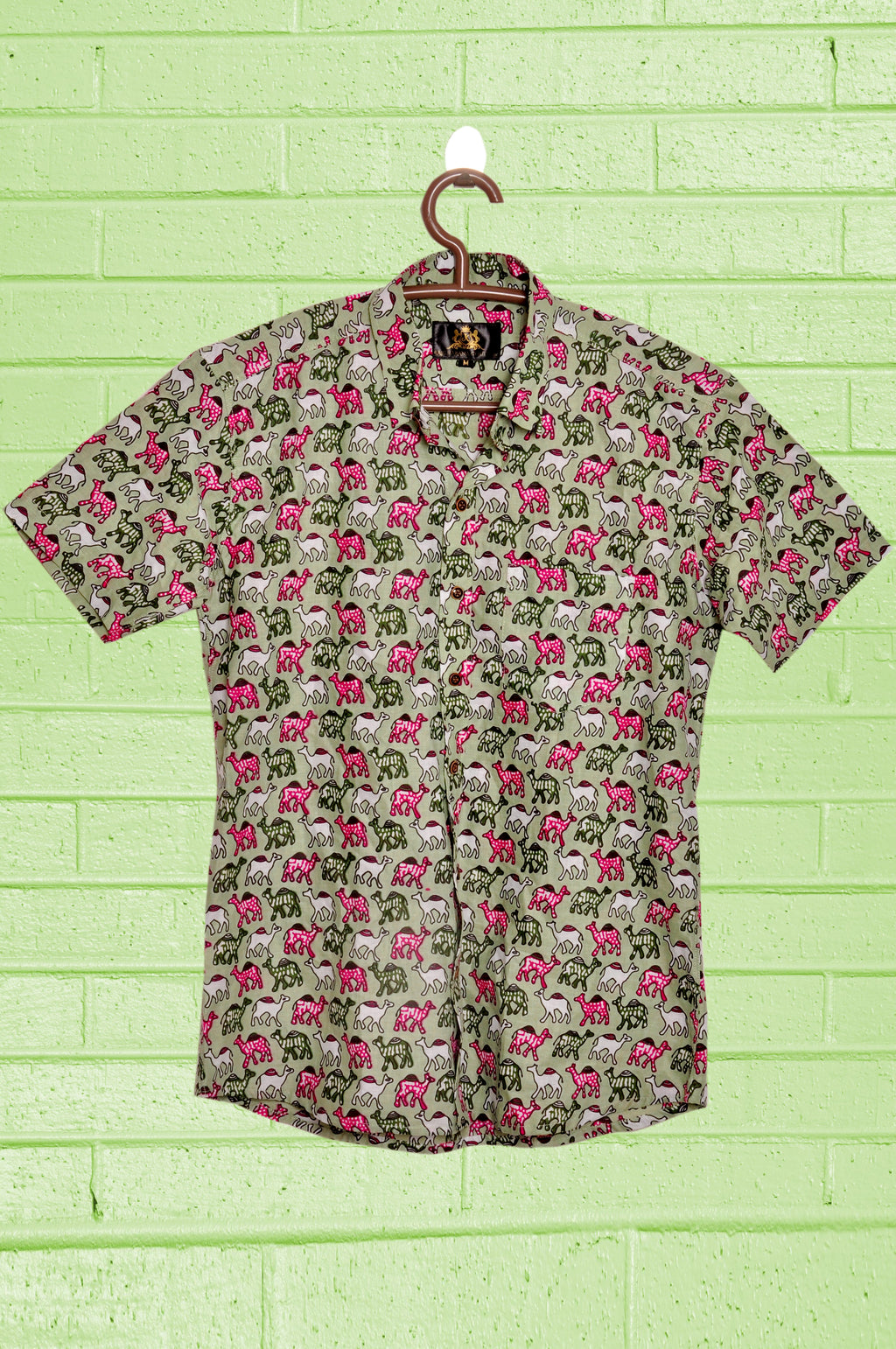 Men’s Shirt Pure Cotton Indian Handprinted Relaxed Summer Cool Comfortable Garden Beach Picnic Urban Man Dad Gifts