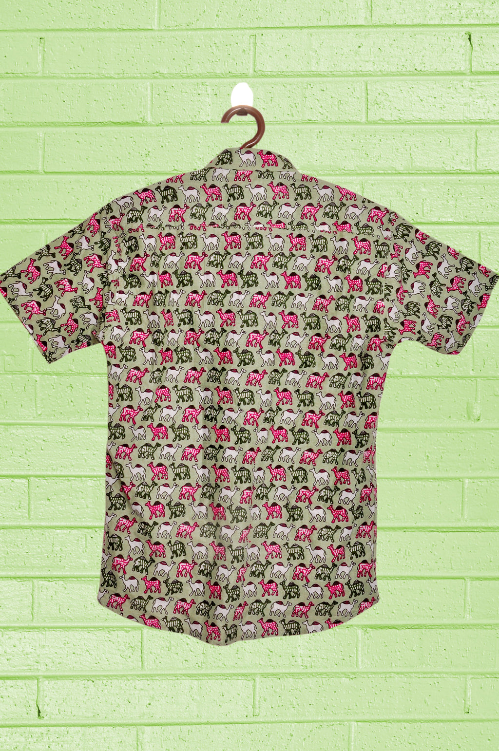 Men’s Shirt Pure Cotton Indian Handprinted Relaxed Summer Cool Comfortable Garden Beach Picnic Urban Man Dad Gifts